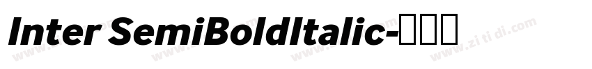 Inter SemiBoldItalic字体转换